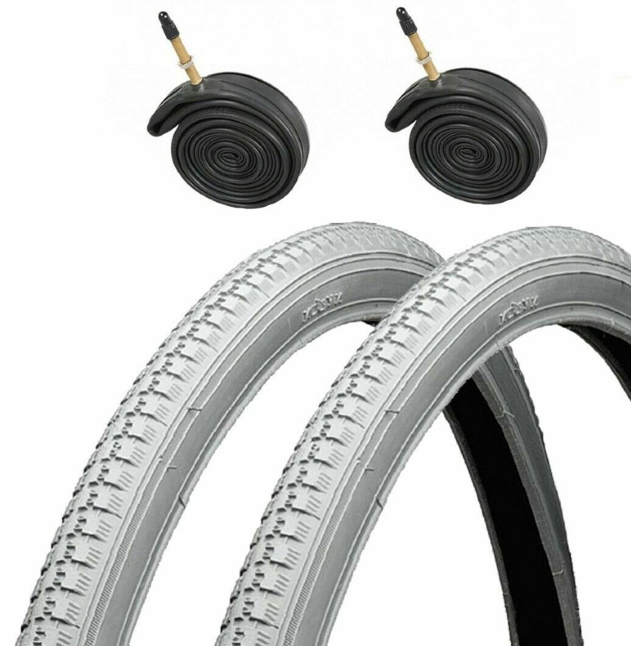 CST GREY WHEELCHAIR TYRES WITH OPTIONAL INNER TUBES 24 x 1 3/8 FAST